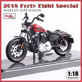 โมเดลรถจักรยานยนต์จําลอง ขนาด 1:18 Harley Davidson 2018 Forty Eight แบบพิเศษ