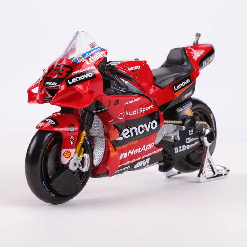 โมเดลรถจักรยานยนต์จําลอง-maisto-1-18-gp-racing-ducati-ducati-lenovo-2021