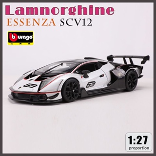 โมเดลรถยนต์จําลอง Bburago 1: 27 Lamborghini SCV12 Supercar ของเล่นสําหรับเด็ก