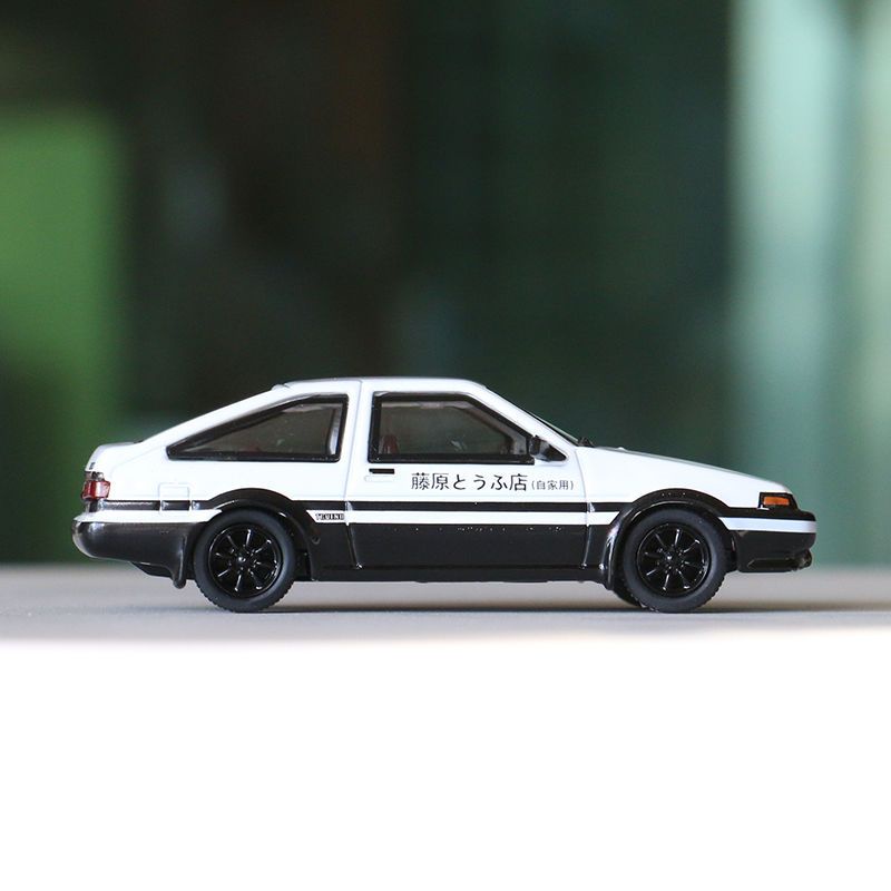 time-micro-โมเดลรถยนต์จําลอง-1-64-initial-d-toyota-ae86-fujiwara-tofu-shop