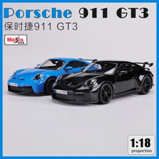 โมเดลรถยนต์ Maisto Meritor Figure 1: 18 Porsche Porsche 911 GT3 ของเล่นสําหรับเด็ก