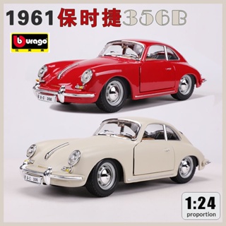 โมเดลรถยนต์จําลอง Bburago 1: 24 1961 Porsche 356B ของเล่นสําหรับเด็ก