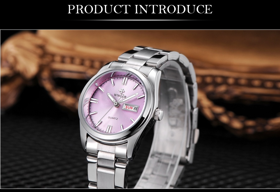 มุมมองเพิ่มเติมของสินค้า Wwoor (ขายตรงจากโรงงาน พร้อมส่ง) นาฬิกาข้อมือควอตซ์ อะนาล็อก สายสแตนเลส กันน้ํา เรียบง่าย แฟชั่นสําหรับผู้หญิง 8804