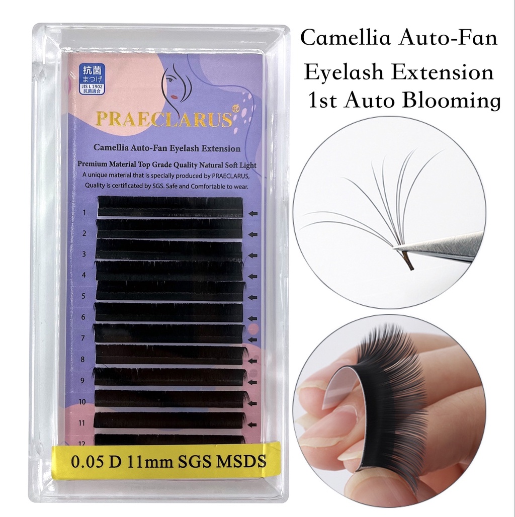 PRAECLARUS พัดต่อขนตาอัตโนมัติ 0.07 มม. เนื้อแมตต์ สีดําด้าน 1st Easy ...