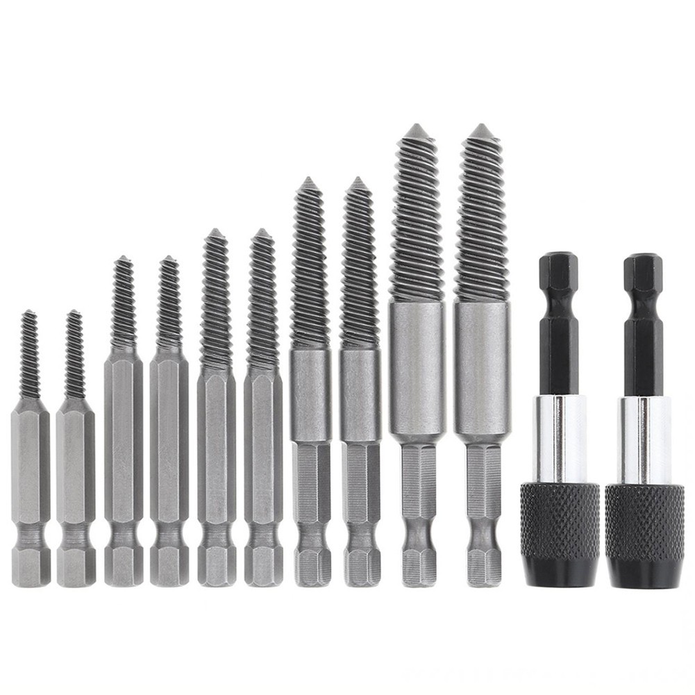 12 ชิ้น Hex สกรู Extractors หักเสียหายสกรู Extractor Broken Bolt ...