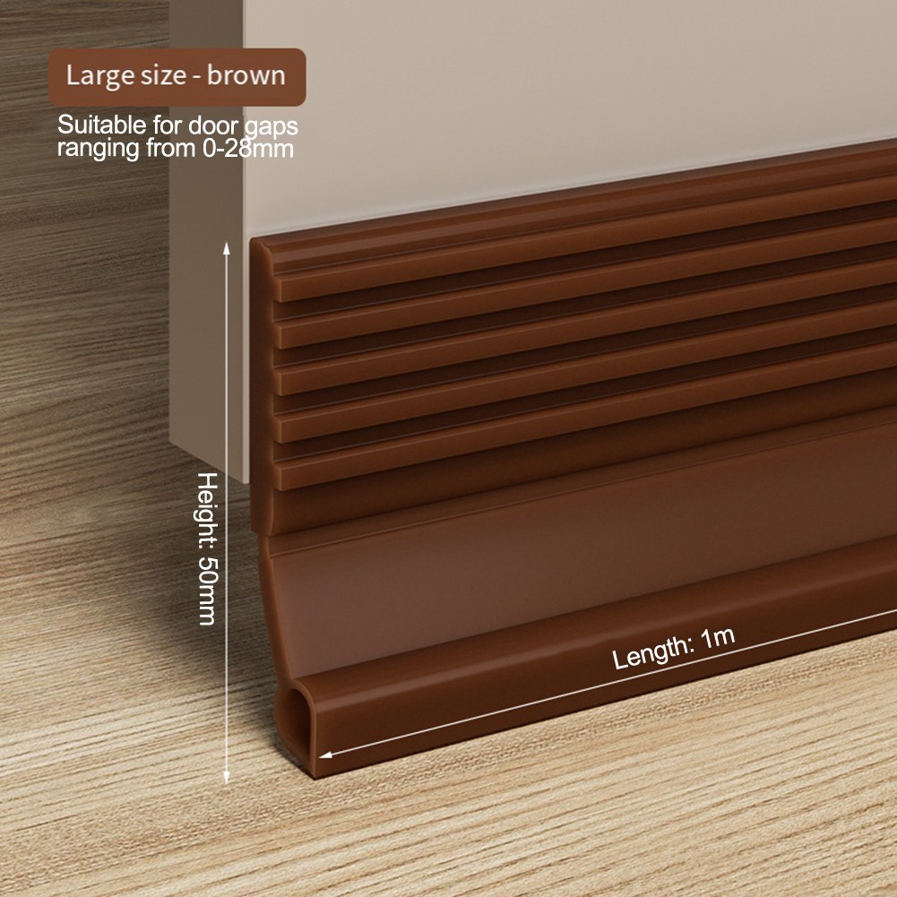[ES] แถบซีลประตูความสูง TPE ภายใต้ 1M Self Sticky กันฝุ่นกันลม Striping ...