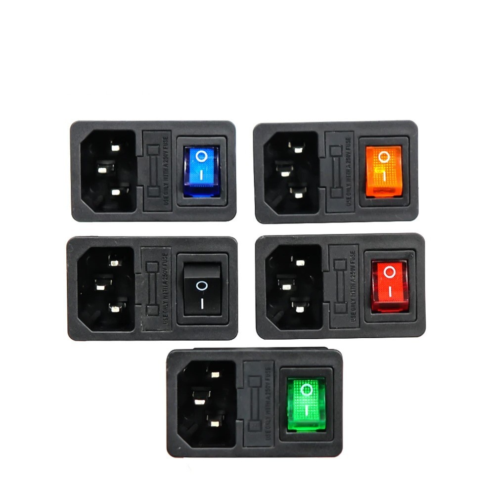 ⭐สต็อกพร้อม⭐ 10A 125V Power Outlet Inlet Modular พร้อมสายไฟ 5 x 16AWG 3 ...