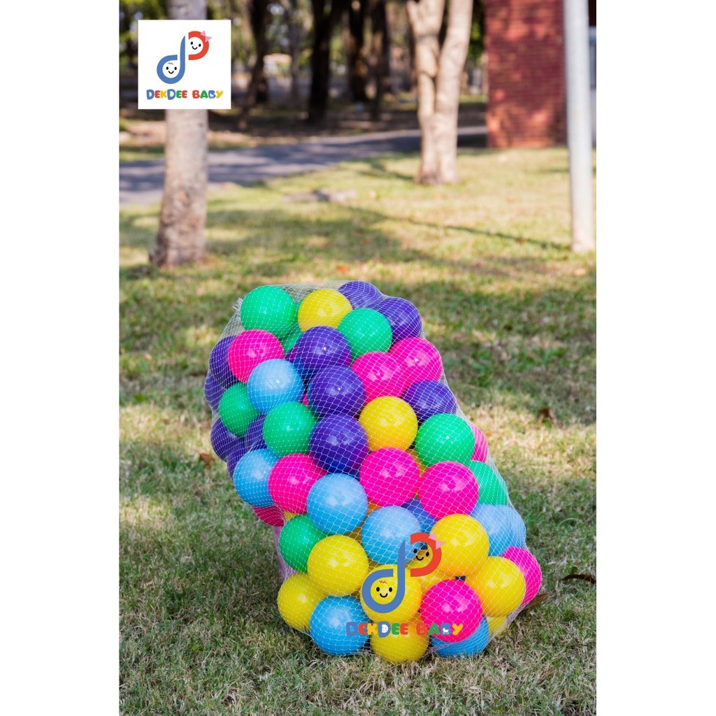 สินค้าขายดีราคาถูกสุด-ลูกบอลหลากสี-โดยประมาน100-ลูก-ขนาดเส้นผ่านศูนย์กลาง3นิ้ว-มี-มอก