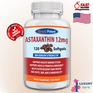 ภาพหน้าปกสินค้าSimply potent Astaxanthin 12 mg 120 softgels ที่เกี่ยวข้อง