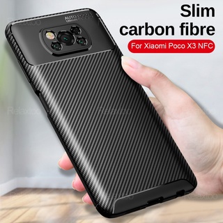 Matte Carbon Fiber Pattern Case For Xiaomi Poco X4 Pro 5G X3 NFC X 3 4 Pro Pocox3 GT global Silicone Shockproof Back Cover x4pro