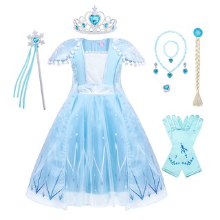 Chrismas Kids Girls Princess Costume Halloween Costumes Toddler Birthday Clothes Frozen Elsa Cosplay