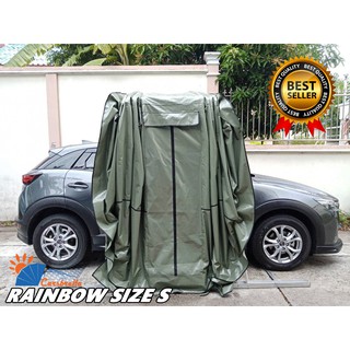 เต็นท์จอดรถพับเก็บได้  โรงจอดรถสำเร็จรูป CARSBRELLA รุ่น RAINBOW SIZE S สำหรับรถที่มีขนาดเล็ก - กลาง