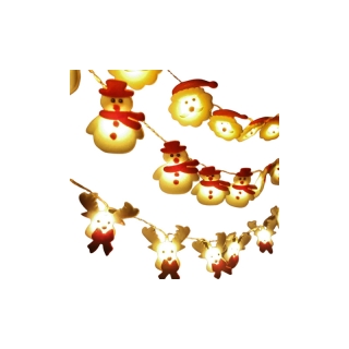โปรโมชั่น : สายไฟหิ่งห้อย LED 20 ดวง 2 เมตร ลายซานตาคลอส สโนว์แมน กวางเอลก์ สําหรับแขวนตกแต่งบ้าน ต้นคริสต์มาส 2023