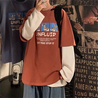 เสื้อแขนยาว เวอร์ชั่นเกาหลี หลวม คอกลม
