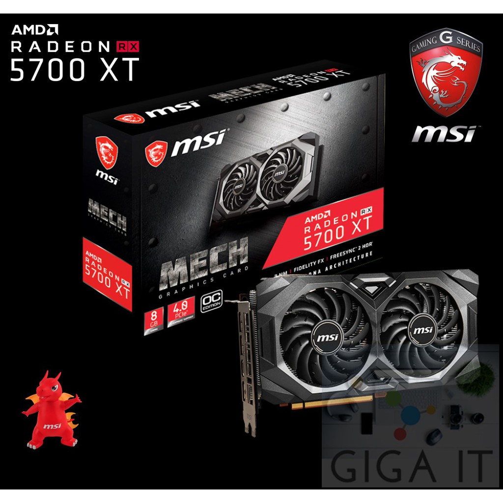 MSI Graphic Card Radeon RX 5700 XT MECH OC (8GB GDDR6, DP x3, HDMI x1 ...