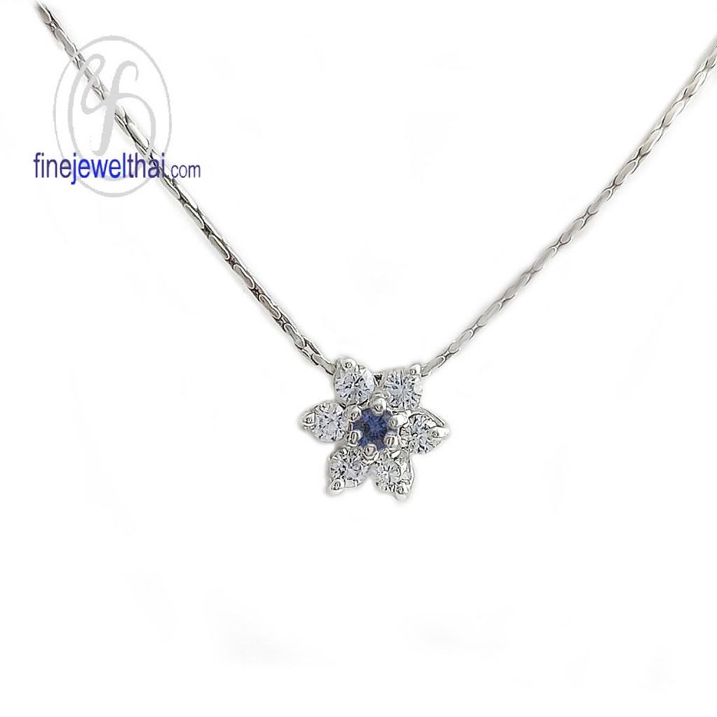 finejewelthai-จี้ไพลิน-ไพลิน-จี้เพชรcz-จี้พลอย-พลอยประจำเดือนเกิด-blue-sapphire-silver-pendant-birthstone-p1023bl00-2