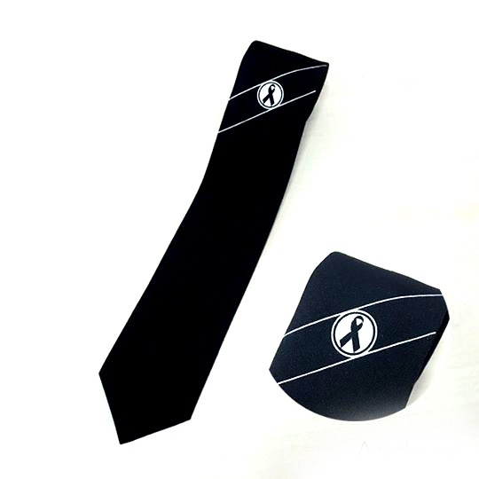 black-ribbon-เนคไท-ผ้าโทเร-สีดำ-สกรีนลายริบบิ้น-ขนาด-2-5-นิ้ว-nt282