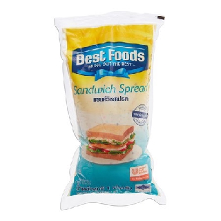 แซนด์วิชสเปรด ตรา เบสท์ฟู้ดส์ ขนาด 1000 กรัม Sanwich Spread 1 kg. Best Foods มีบริการเก็บเงินปลายทาง