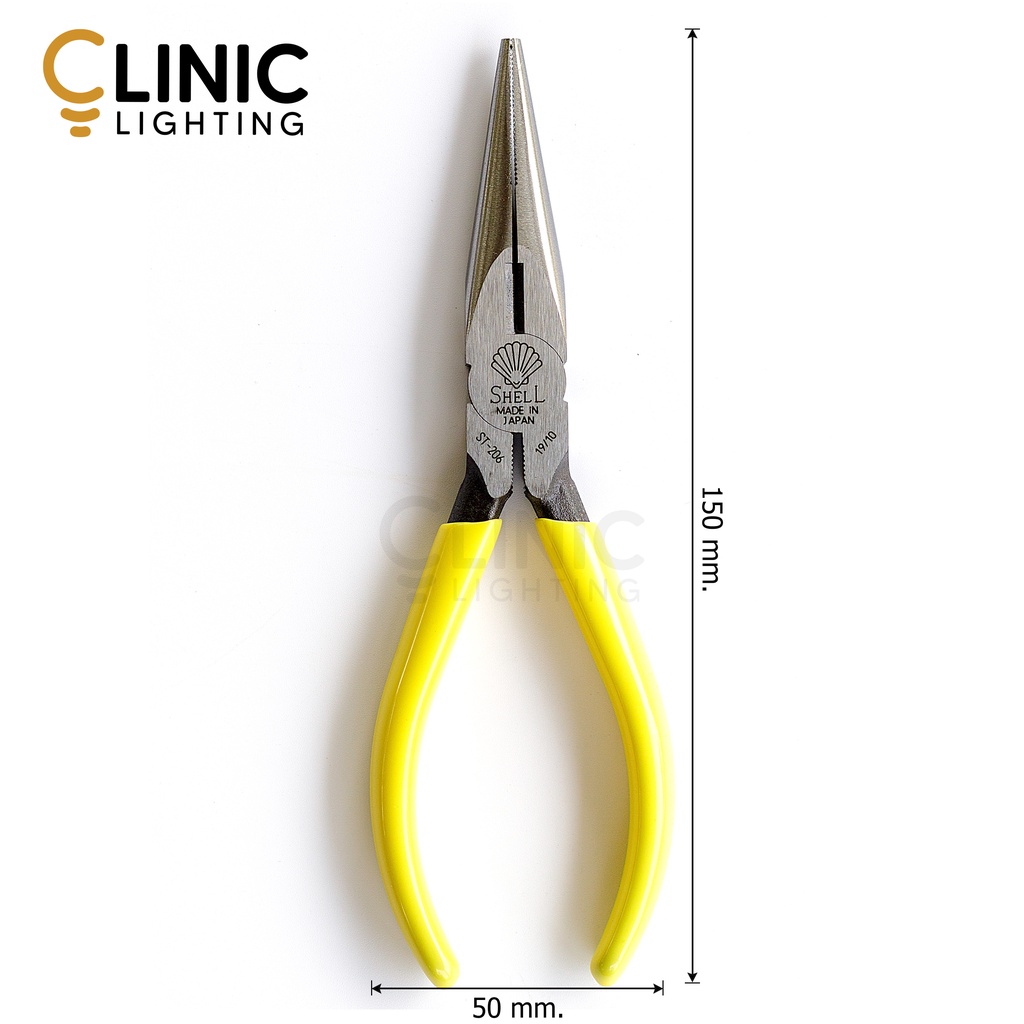 คีมหนีบปากยาว-รุ่น-st-206-shell-long-nose-cutting-plier-st-206