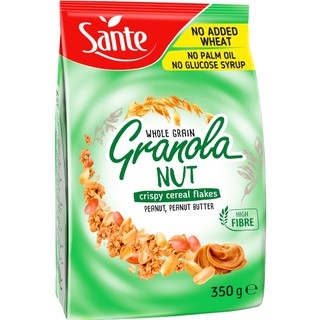 กราโนล่า อาหารเช้าธัญพืชอบกรอบผสมถั่วและมะพร้าว Sante’ Granola Nut coconut 350g