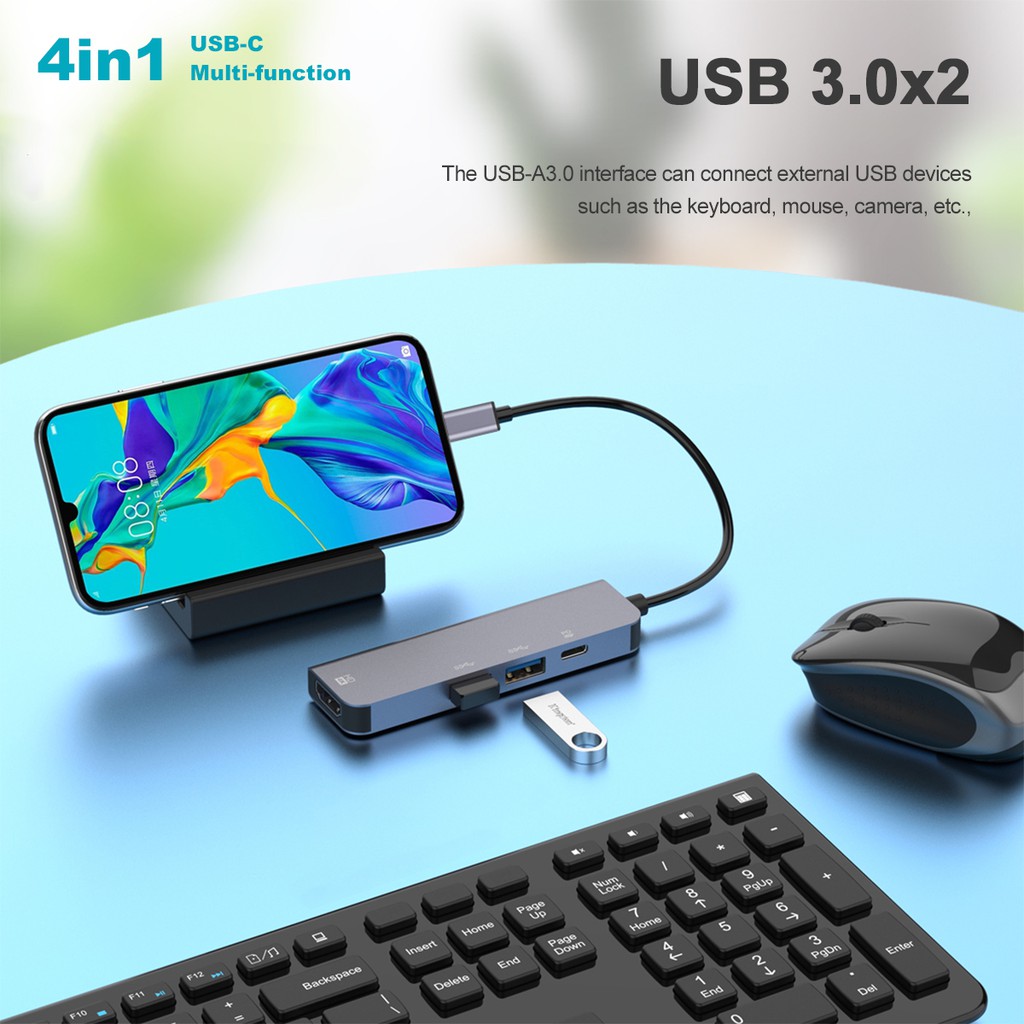 ภาพหน้าปกสินค้าอแดปเตอร์พอร์ทฮับ USB แปลงจาก USB-C เป็น HDMI VGA เเละการ์ดรีดเดอร์ RJ45 PD T-001 จากร้าน zhongtaidigital บน Shopee