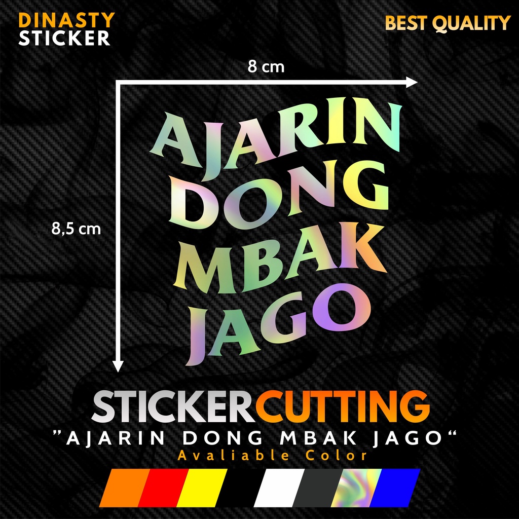 สติ๊กเกอร์ VIRAL CUTTING STICKER TEACHINGAN DONG MBAK JAGO HOLOGRAM ...