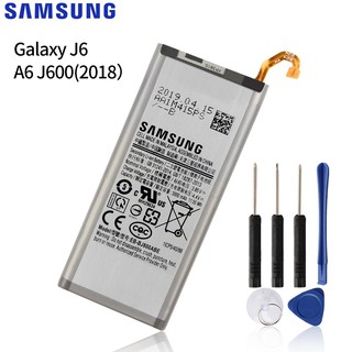 SAMSUNG แบตเตอรี่ Samsung Galaxy J6 2018 A6 J8 SM-A600F J600 EB-BJ800ABE ของแท้แบตเตอรี่ 3000MAh