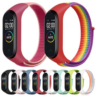 สายรัดข้อมือไนล่อนสําหรับ xiaomi mi band 4 3 bands 5