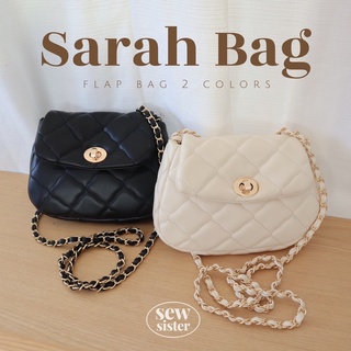 ภาพหน้าปกสินค้า[ลด25%ใช้โค้ดJULSST25]Sarah bag กระเป๋าหนัง flap bag สไตล์คุณหนู มี 2 สีพร้อมส่ง ที่เกี่ยวข้อง