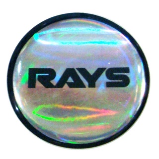 กรุณาวัดขนาดก่อนสั่งซื้อ 44mm. สติกเกอร์ RAYS สติกเกอร์ติดดุมล้อ สติกเกอร์เรซิ่น กว้าง 44 มิล.(4.4เซนติเมตร) Aegether