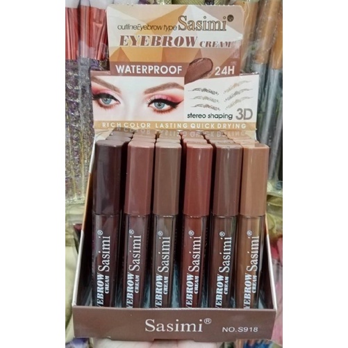 ยกกล่อง-sasimi-eyebrow-cream-s918-มาสคาร่าคิ้ว