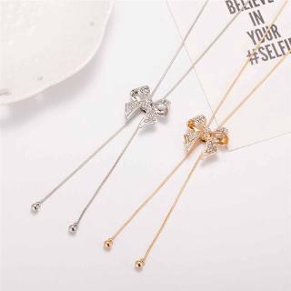 2020 New Arrival Fashion Women Crystal Butterfly Pendant Necklace Long Tassel Sweater Chain Necklace Female Jewelry Wholesale