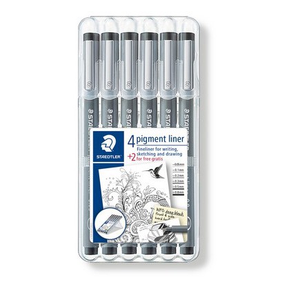 ราคาและรีวิวปากกาหัวเข็ม Staedtler Pigment Liner set