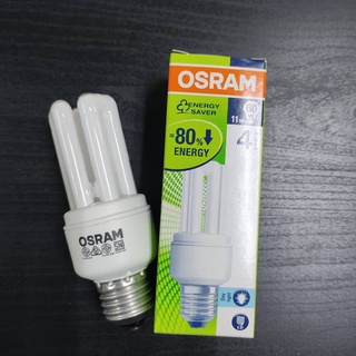 หลอดไฟ OSRAM Duluxstar Compact  🚨 แพ็ค 2 ชิ้น 🚨 : 11W ขั้ว E27 แสง Daylight 865 หลอดประหยัดไฟ