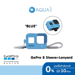 GoPro 8 Sleeve + Lanyard Blue สีฟ้า (เคส + สายคล้อง GoPro Hero 8 Black) เคสซิลิโคนกันกระแทก ของโกโปรแท้