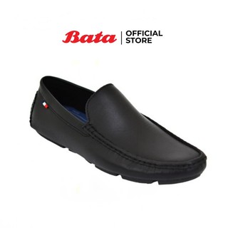 Bata MENS CASUAL รองเท้าแฟชั่นลำลองชาย MOCCASIN แบบสวม สีดำ รหัส 8516504