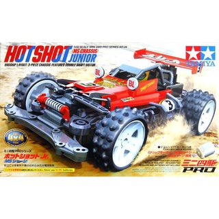 โมเดลรถมินิ4WD Tamiya Mini4WD 1/32 TA18624 HOTSHOT JUNIOR(MS CHASSIS)