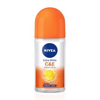 นีเวีย เอ็กซ์ตร้า ไวท์ ซี แอนด์ อี โรลออน 50 มล. NIVEA Extra White C&amp;E Roll On 50ml.