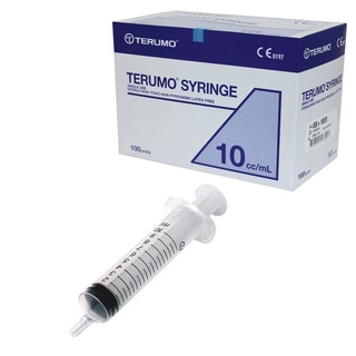 $$ไซริงค์ฉีดยา/กระบอกฉีดยา หัวฉีด Luer Slip, Syring Terumo (Disposable Syringe) 10 ml.**ขายยกกล่อง100ชิ้น