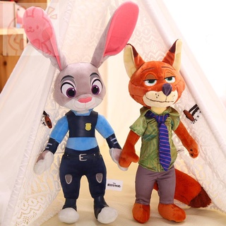 ตุ๊กตาของเล่นคลายเครียดตุ๊กตานุ่มนิ่ม☊♚Crazy Animal City กระต่าย Judy Doll Fox Nick Plush ของเล่น Ragdoll เด็กของขวัญวัน