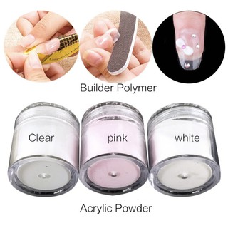 ผงอะคริลิค Nails Acrylic powder มี 3 สี อะคริลิค อะคริลิก ต่อเล็บ ขายแยกชิ้น