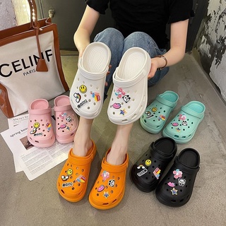 ภาพขนาดย่อของสินค้าพร้อมส่ง รองเท้าสไตล์เกาหลี รองเท้าหัวโต แบบสวมรัดส้น รองเท้ารุ่นแม่ชมพู่ สีสันสดใส พื้นนิ่มใส่สบาย