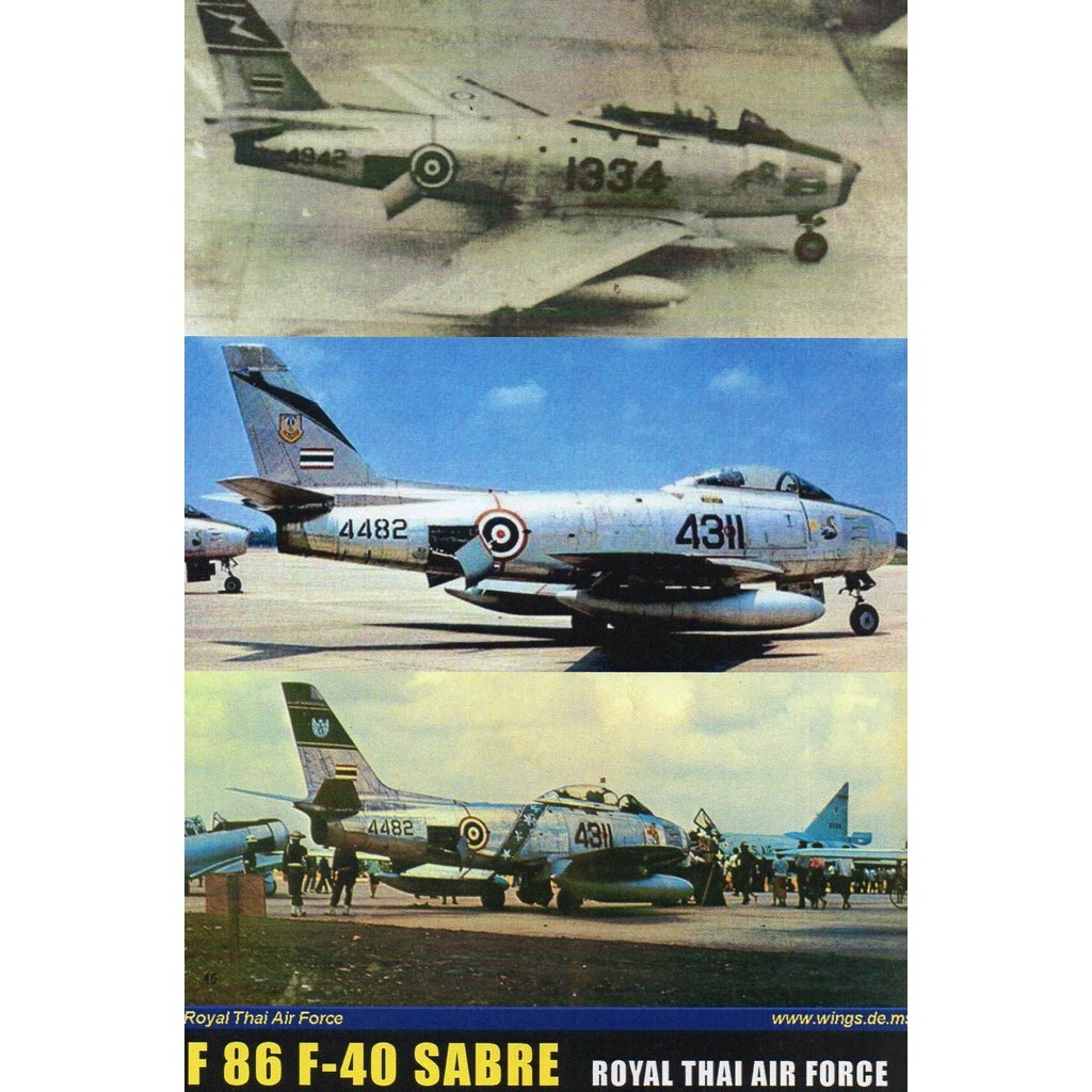 DECAL SAIMSCALE 1 48 F 86 F40 SABRE ROYAL THAI AIR