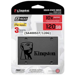 120 GB SSD (เอสเอสดี) KINGSTON (SA400S37/120G) - รับประกัน 3 ปี By Synnex