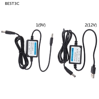 Best3c สายชาร์จ USB DC 2.1x5.5 มม. 5V เป็น DC 9V 12V 1A