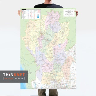 ภาพหน้าปกสินค้าโปสเตอร์แผนที่ภาคเหนือ Map of Northern Thailand ที่เกี่ยวข้อง