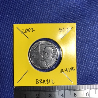 Special Lot No.60281 ปี2002 บราซิล 50 CENTAVOS เหรียญสะสม เหรียญต่างประเทศ เหรียญเก่า หายาก ราคาถูก