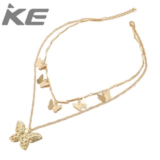 Popular Accessories Size Butterfly Pendant Double Necklace Necklace Women for girls for women