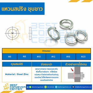 แหวนสปริงชุบขาว / แหวนสปริงสแตนเลส Spring Washers (Steel Zinc,SUS304)