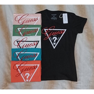 [100% Cotton] Guess เสื้อยืด ผ้าฝ้าย พิมพ์ลาย สําหรับผู้ชาย